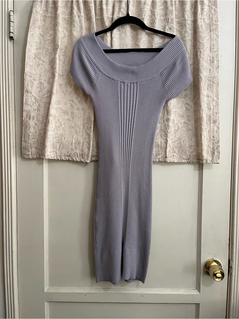 Planet Gold Light Lavender Ribbed Top